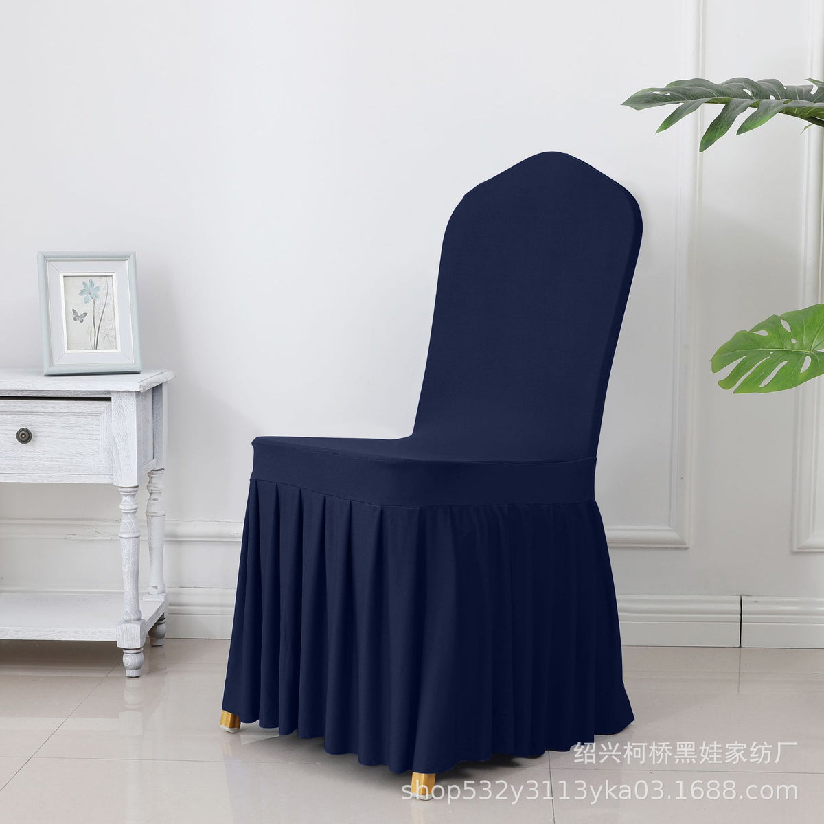 High End Streatch Pleated Wedding Chair Cover