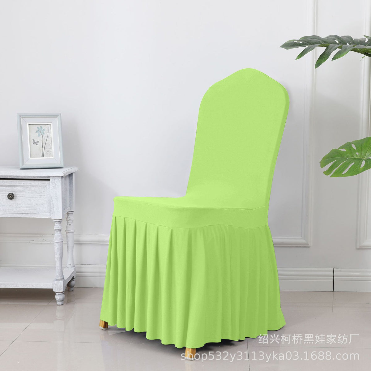 High End Streatch Pleated Wedding Chair Cover