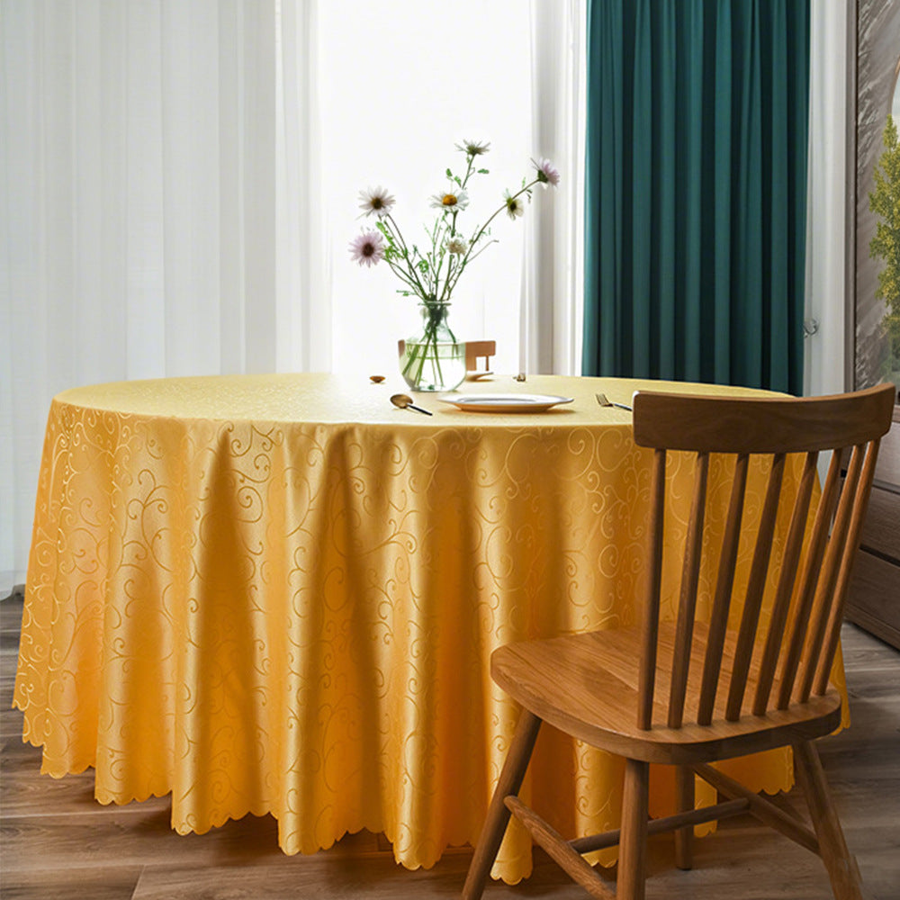 Luxury banquet table cloth fabric crocheted jacquard tablecloth thickened