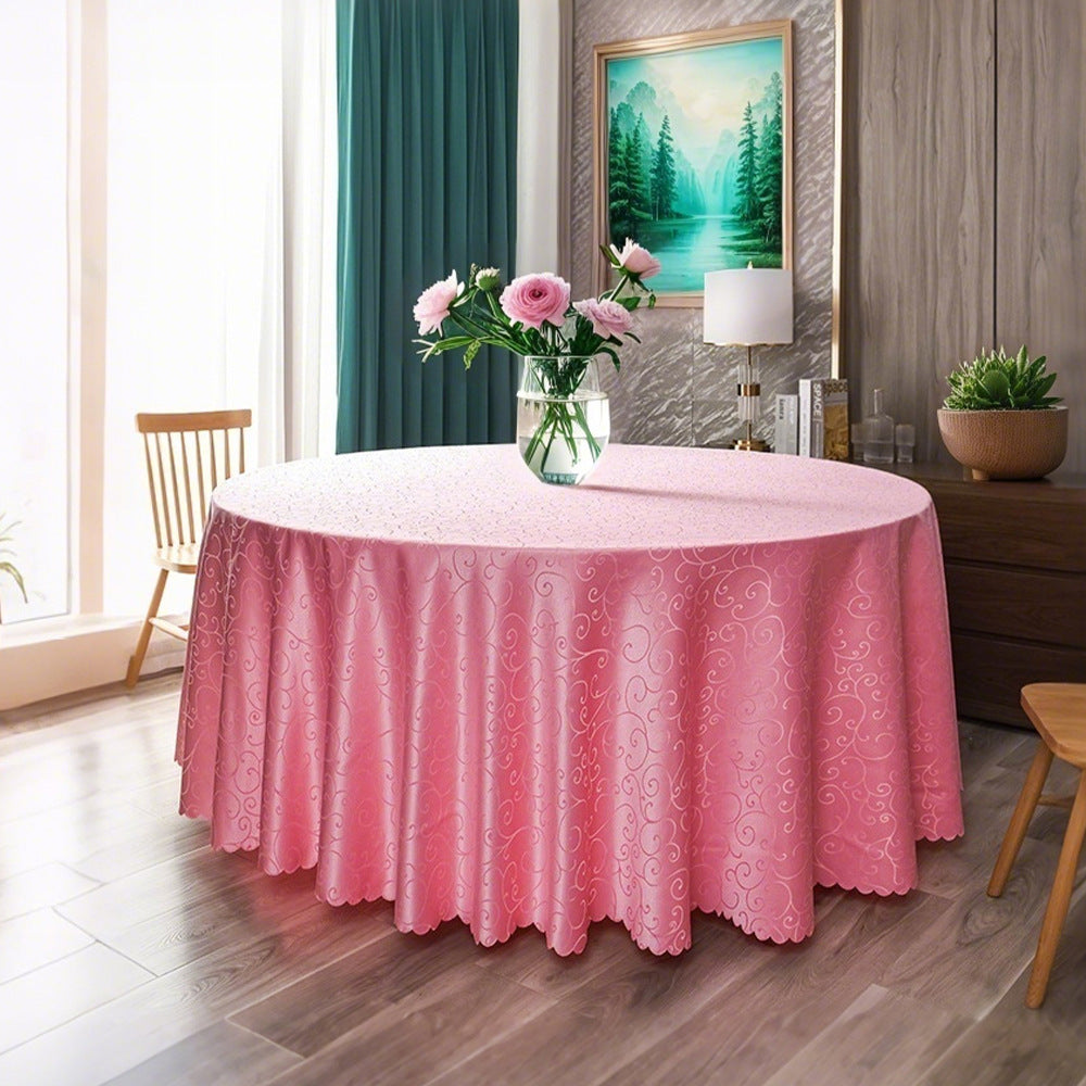 Luxury banquet table cloth fabric crocheted jacquard tablecloth thickened