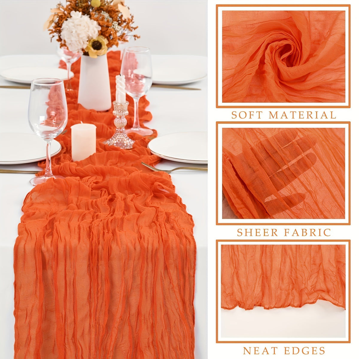 Light Luxury Wedding Table Runner