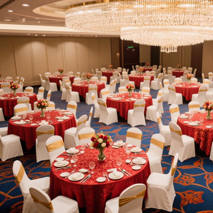 Luxury banquet table cloth fabric crocheted jacquard tablecloth thickened