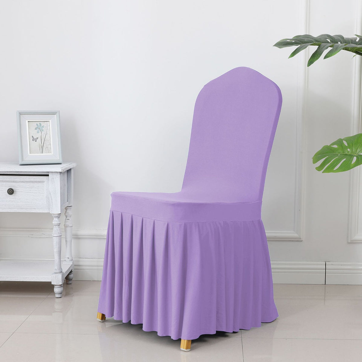 High End Streatch Pleated Wedding Chair Cover