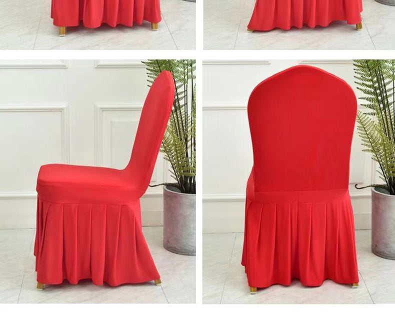 High End Streatch Pleated Wedding Chair Cover