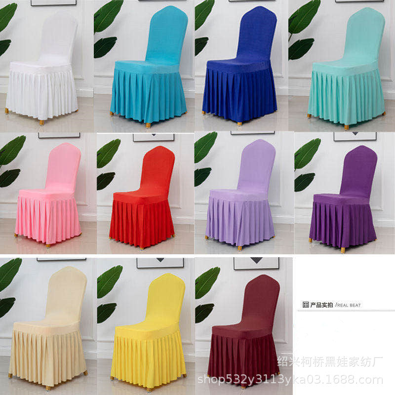 High End Streatch Pleated Wedding Chair Cover