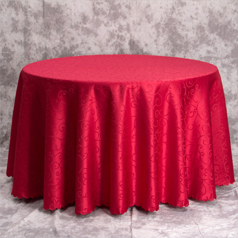 Luxury banquet table cloth fabric crocheted jacquard tablecloth thickened