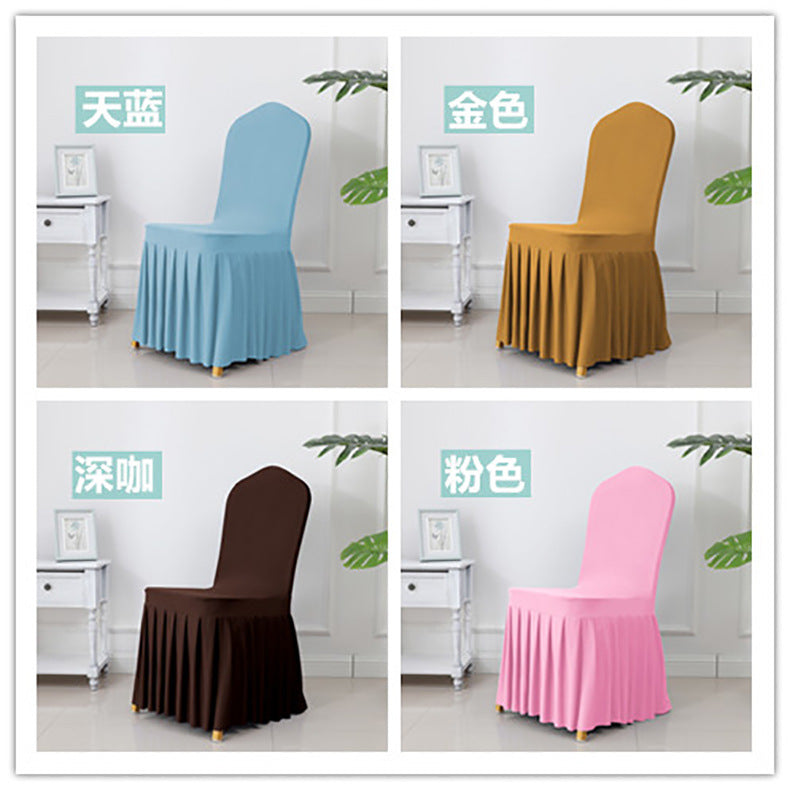 High End Streatch Pleated Wedding Chair Cover