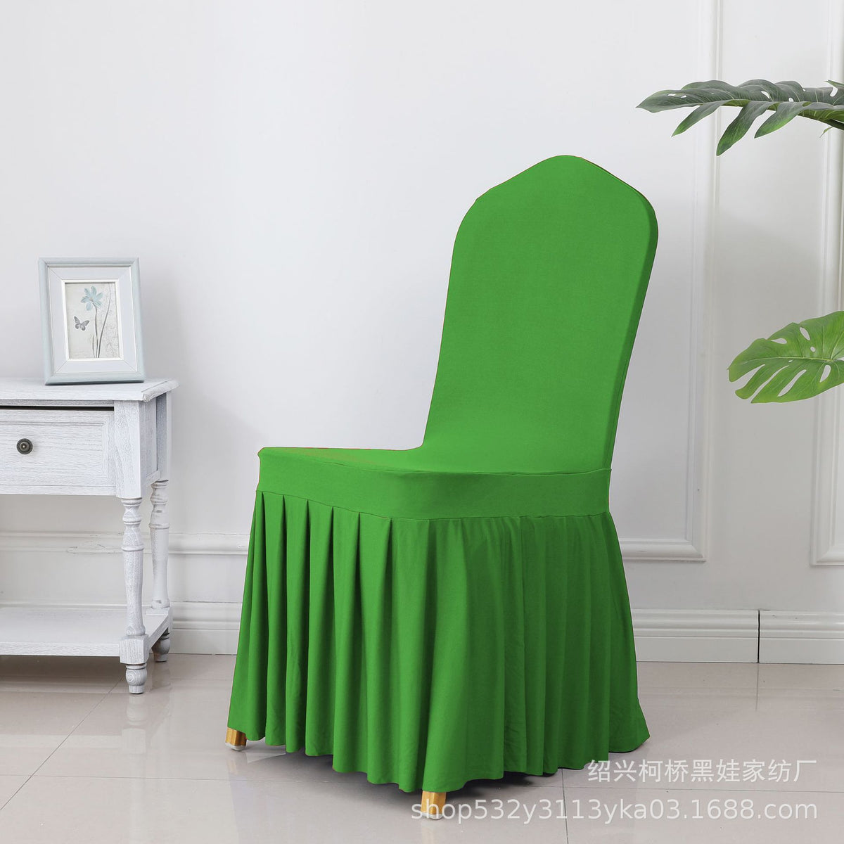 High End Streatch Pleated Wedding Chair Cover