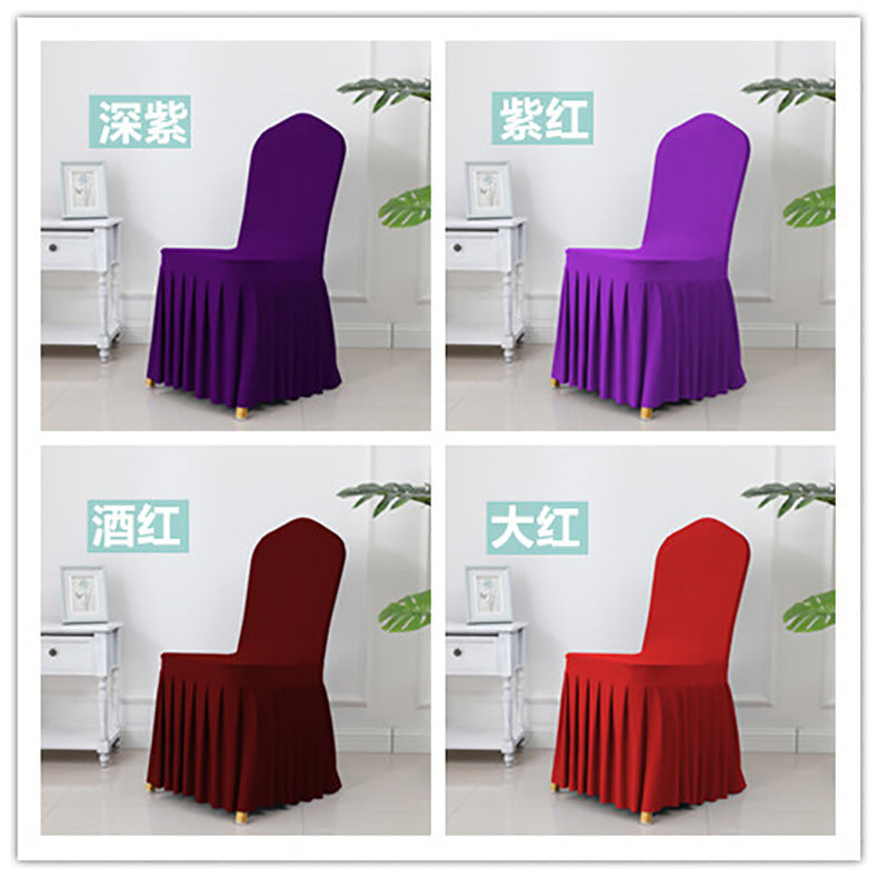 High End Streatch Pleated Wedding Chair Cover