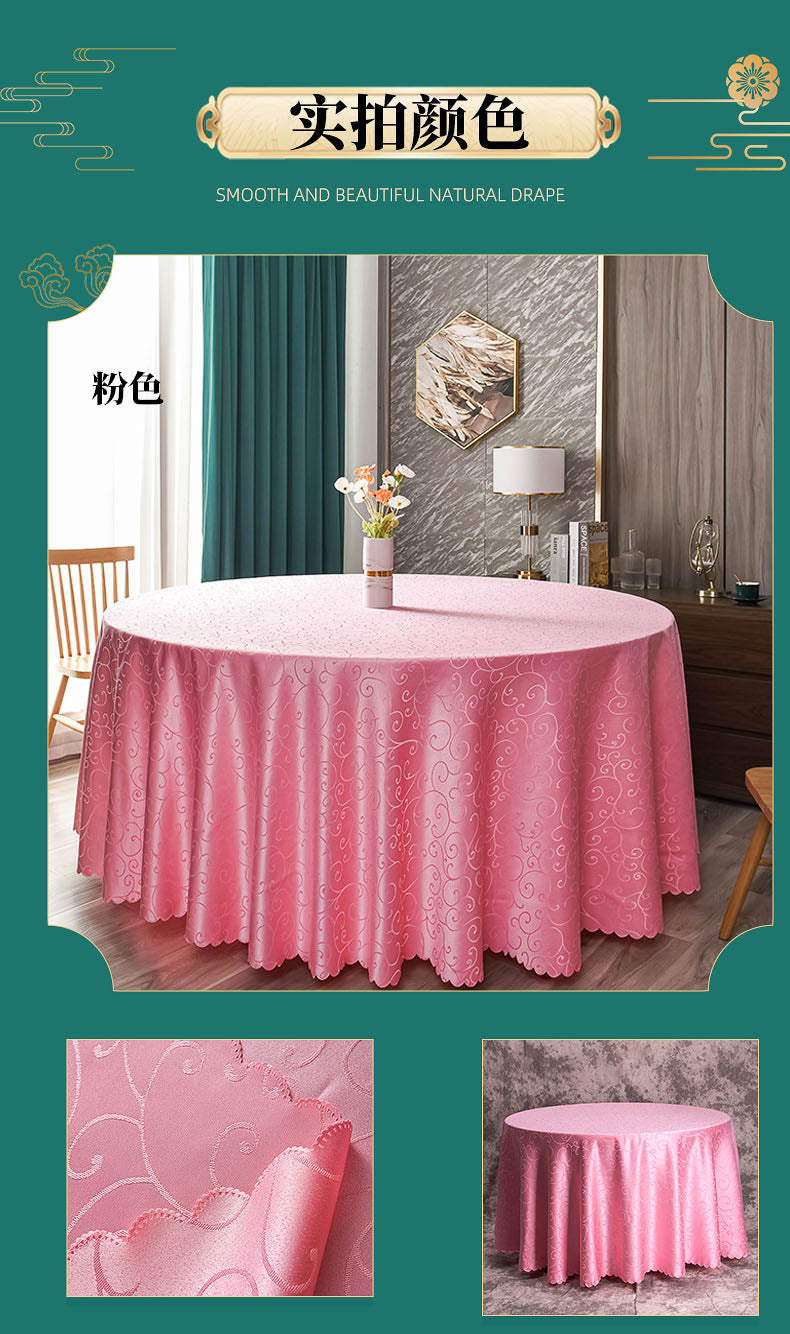 Luxury banquet table cloth fabric crocheted jacquard tablecloth thickened