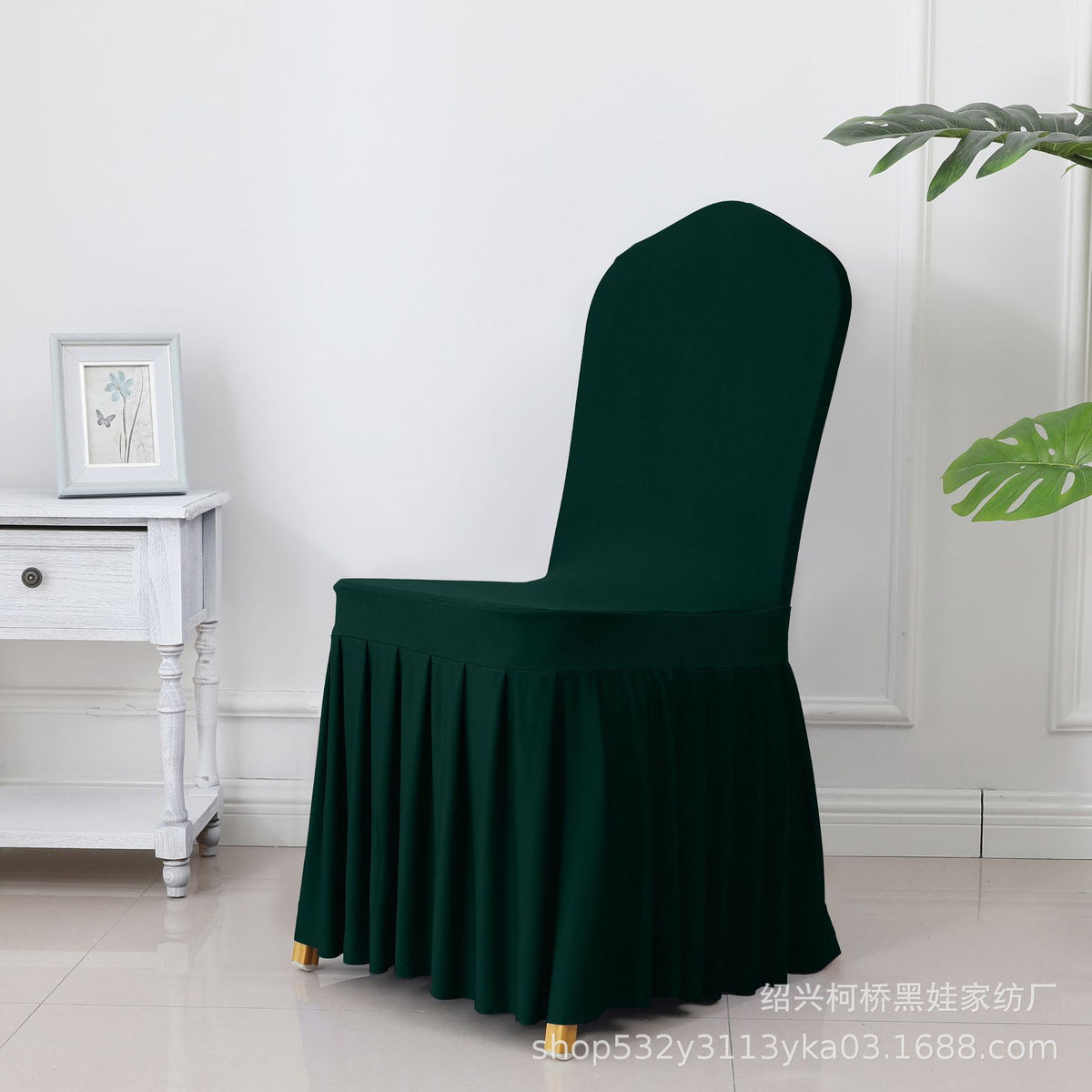 High End Streatch Pleated Wedding Chair Cover