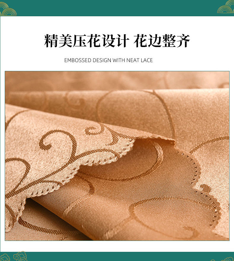 Luxury banquet table cloth fabric crocheted jacquard tablecloth thickened