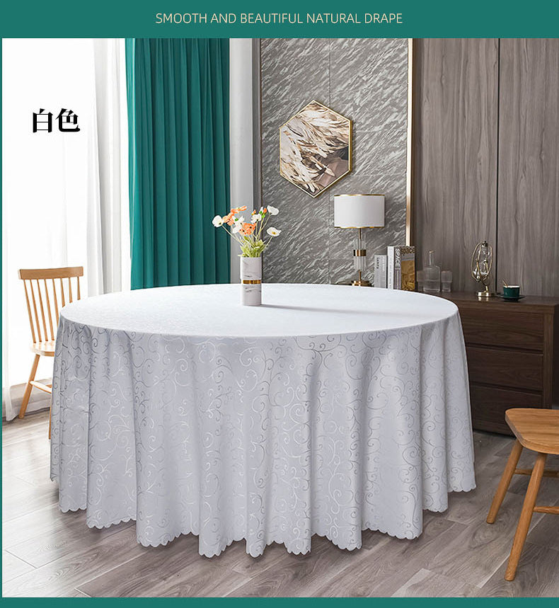 Luxury banquet table cloth fabric crocheted jacquard tablecloth thickened