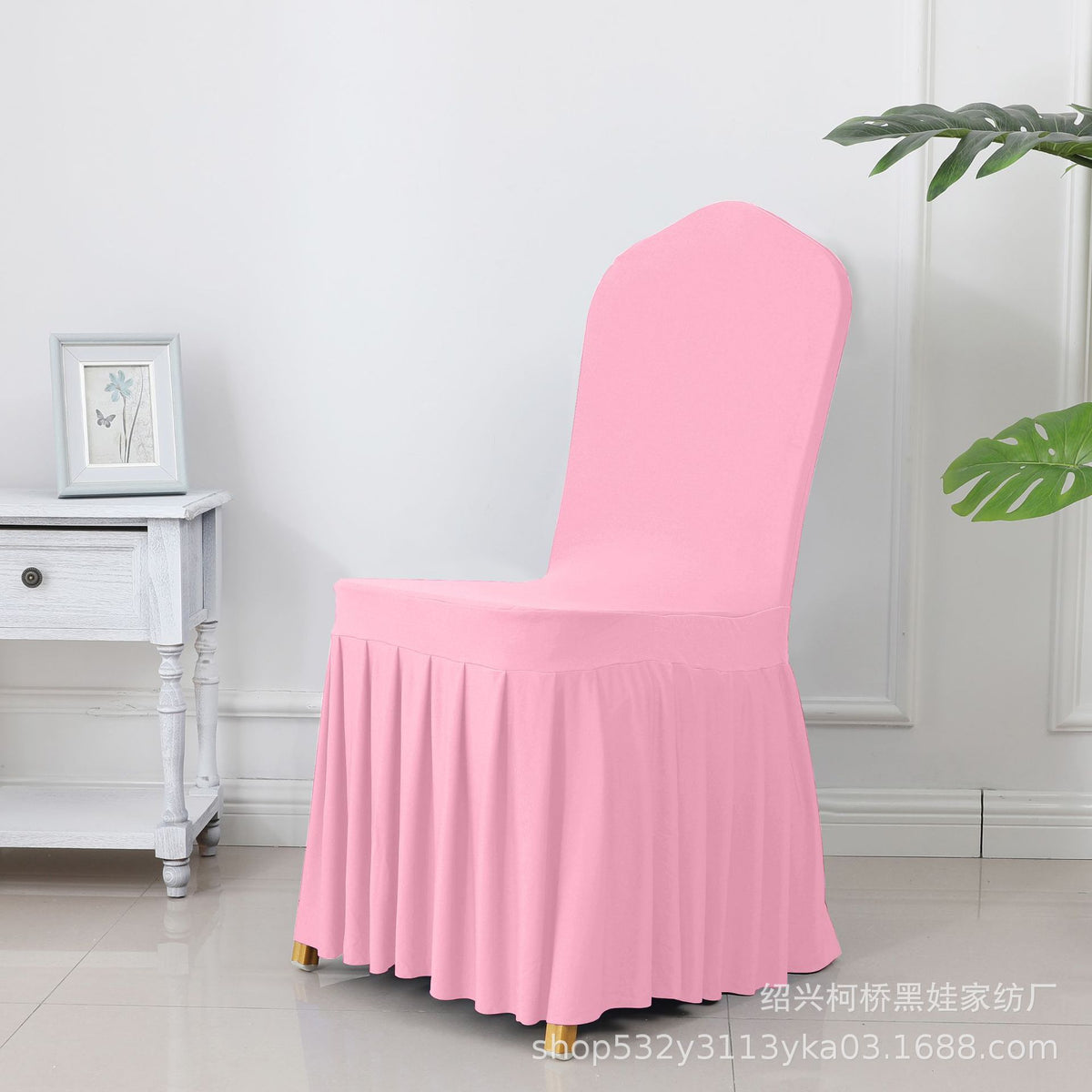 High End Streatch Pleated Wedding Chair Cover