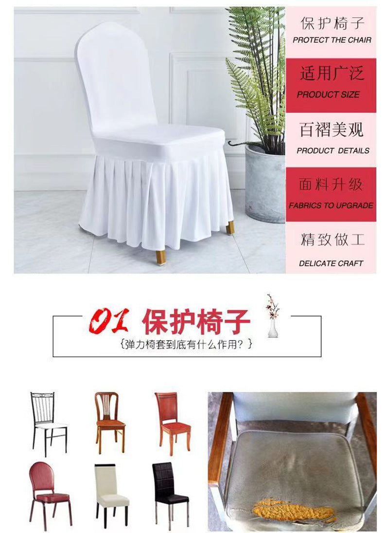 High End Streatch Pleated Wedding Chair Cover