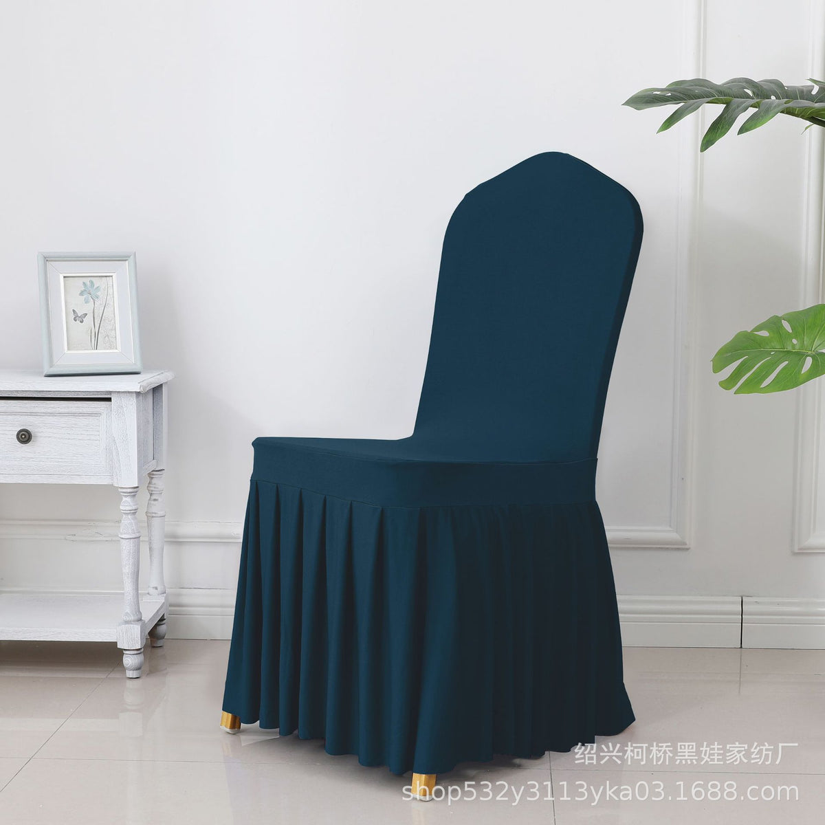 High End Streatch Pleated Wedding Chair Cover
