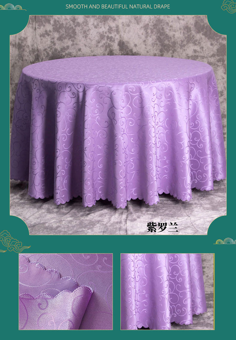 Luxury banquet table cloth fabric crocheted jacquard tablecloth thickened