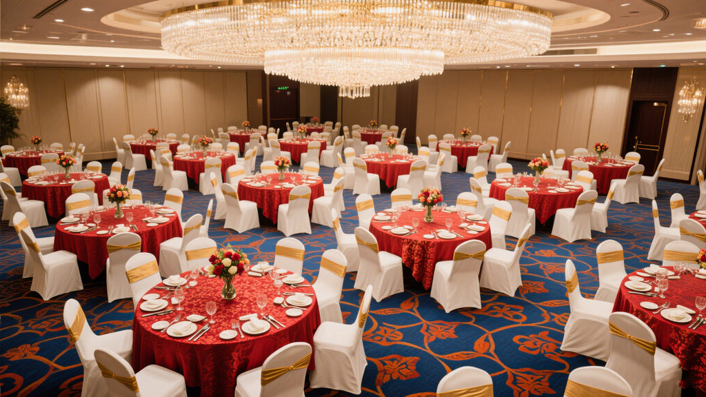 Luxury banquet table cloth fabric crocheted jacquard tablecloth thickened