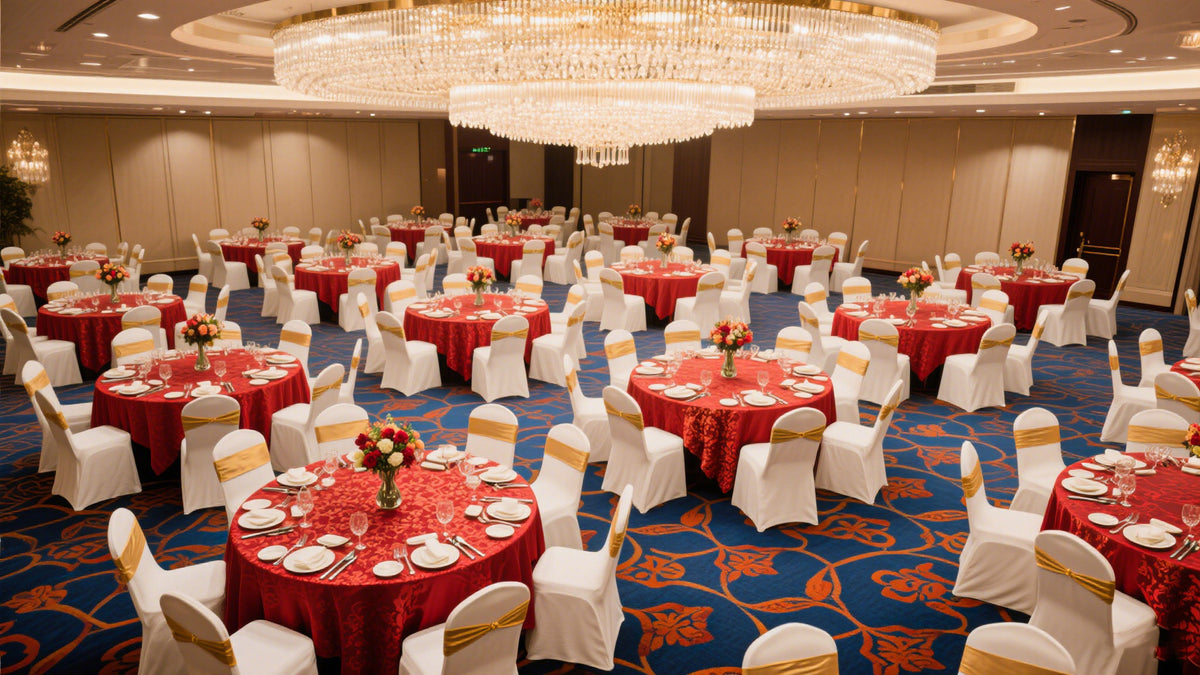 Luxury banquet table cloth fabric crocheted jacquard tablecloth thickened