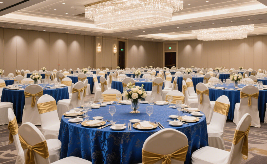 Luxury banquet table cloth fabric crocheted jacquard tablecloth thickened