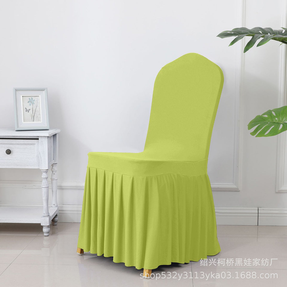 High End Streatch Pleated Wedding Chair Cover