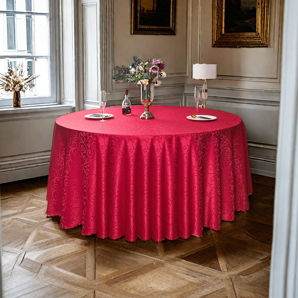 Luxury banquet table cloth fabric crocheted jacquard tablecloth thickened