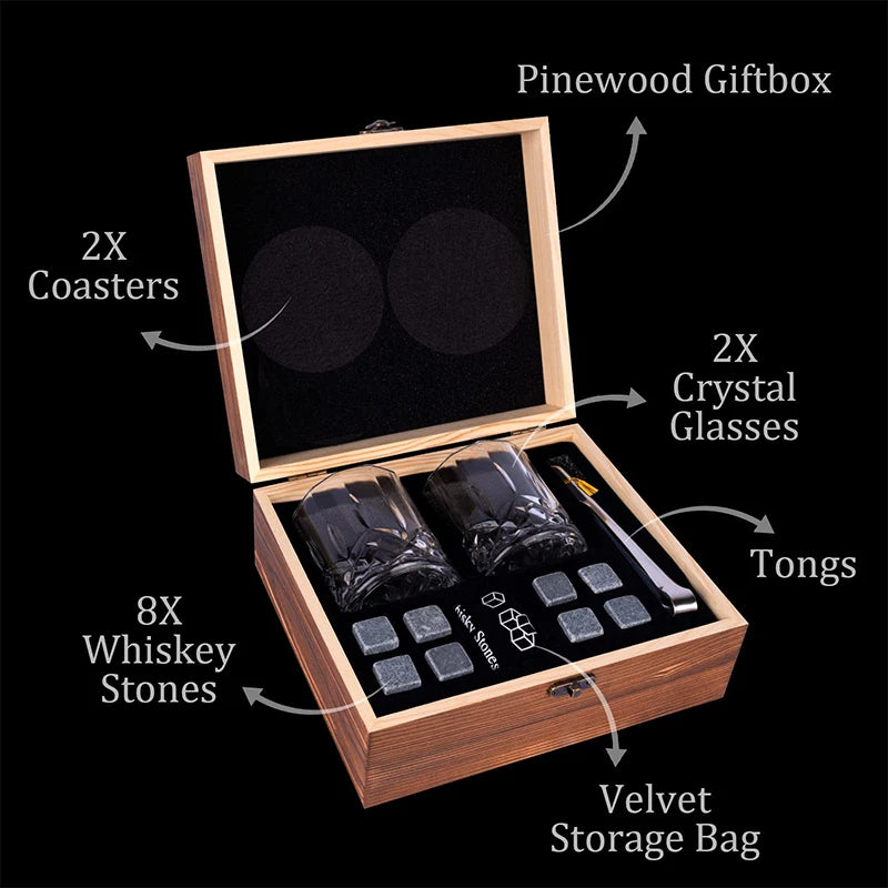 Whiskey Stones Gift Set for Dad