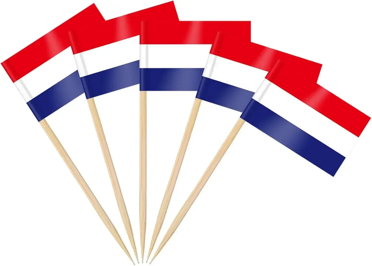 Themed Party trick - Mini Flag Cupcake/Cake/Cocktials/Fruitplatter Toppers (100 Pack)