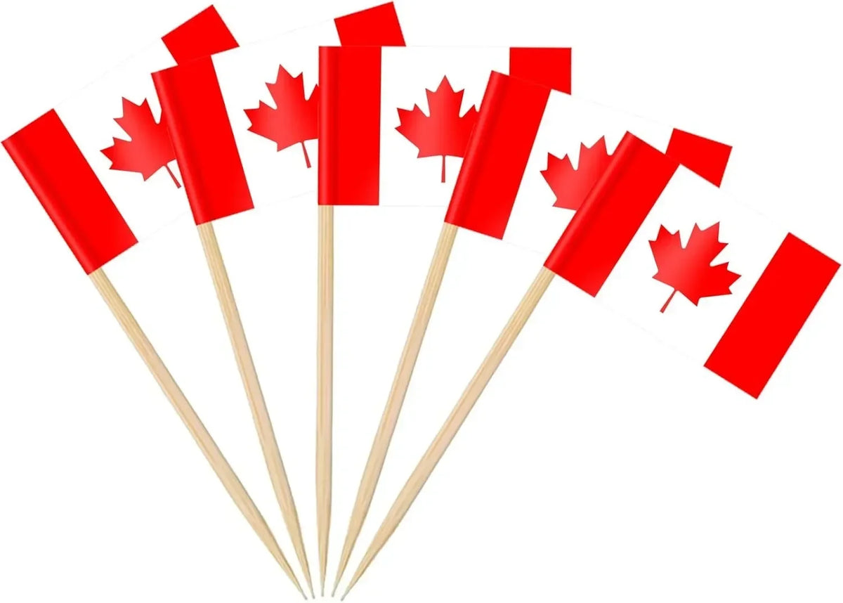 Themed Party trick - Mini Flag Cupcake/Cake/Cocktials/Fruitplatter Toppers (100 Pack)