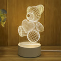 Christmas Home Decor - 3D LED Night Light - USB Acrylic Lamp