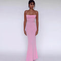Elegant One-Shoulder Backless Slip Dress