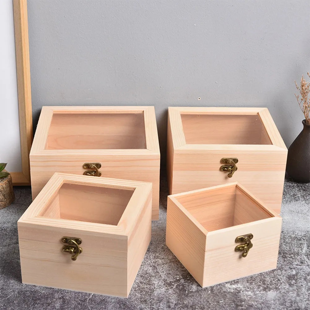 Wooden Gift Box with Hinged Lid