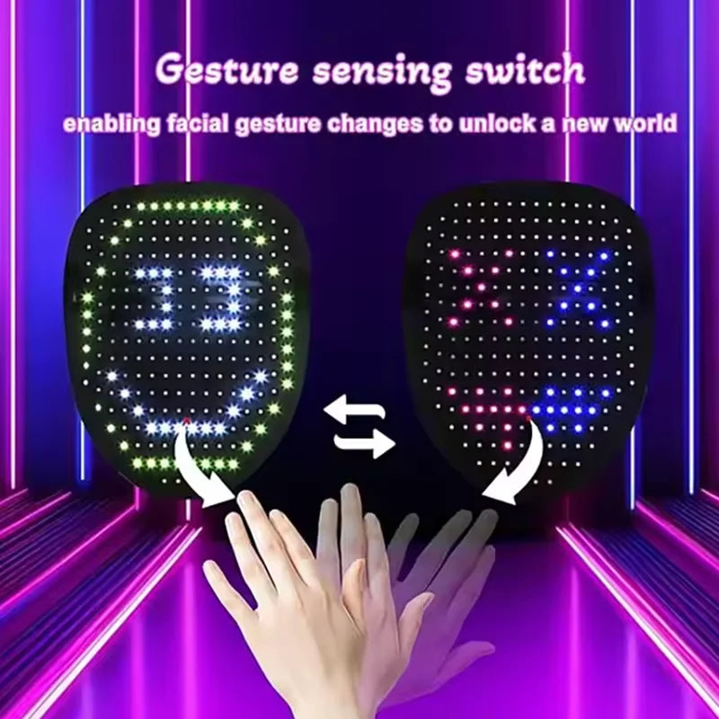 Gesture-Sensing LED Halloween Mask