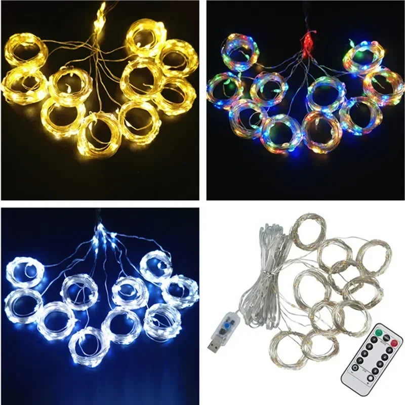 Curtain Fairy Lights LED - 8 Modes with Remote