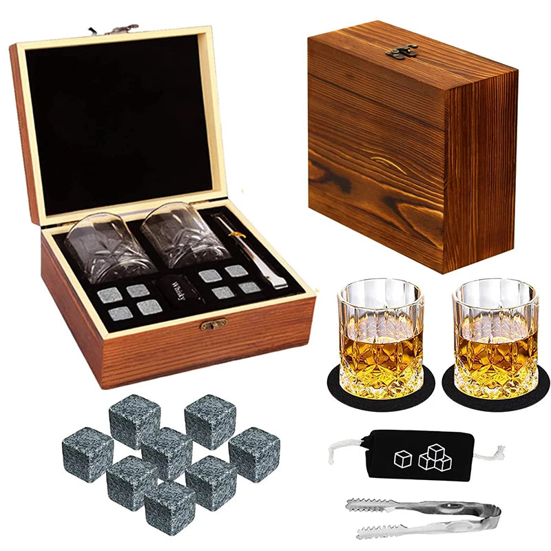 Whiskey Stones Gift Set for Dad