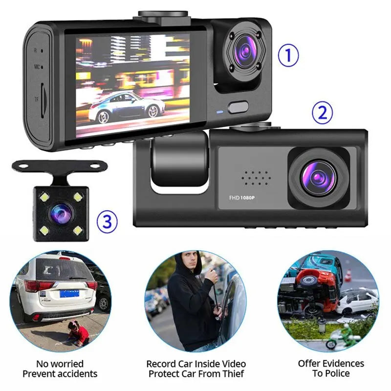 1080P Dual Dash Cam with Night Vision