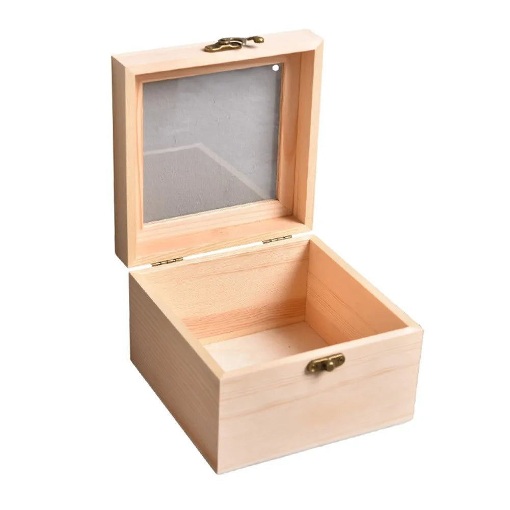 Wooden Gift Box with Hinged Lid