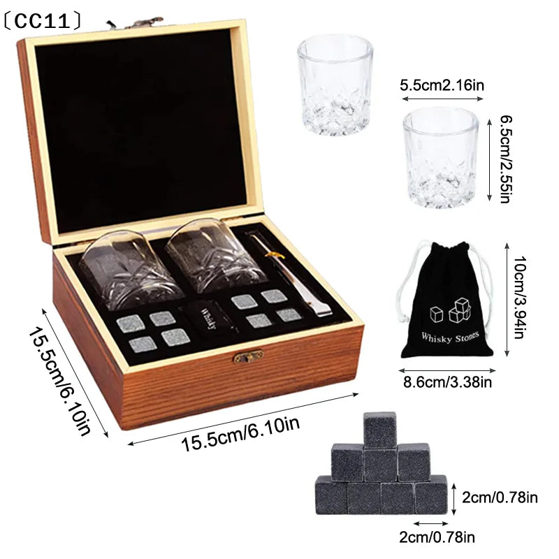 Whiskey Stones Gift Set for Dad