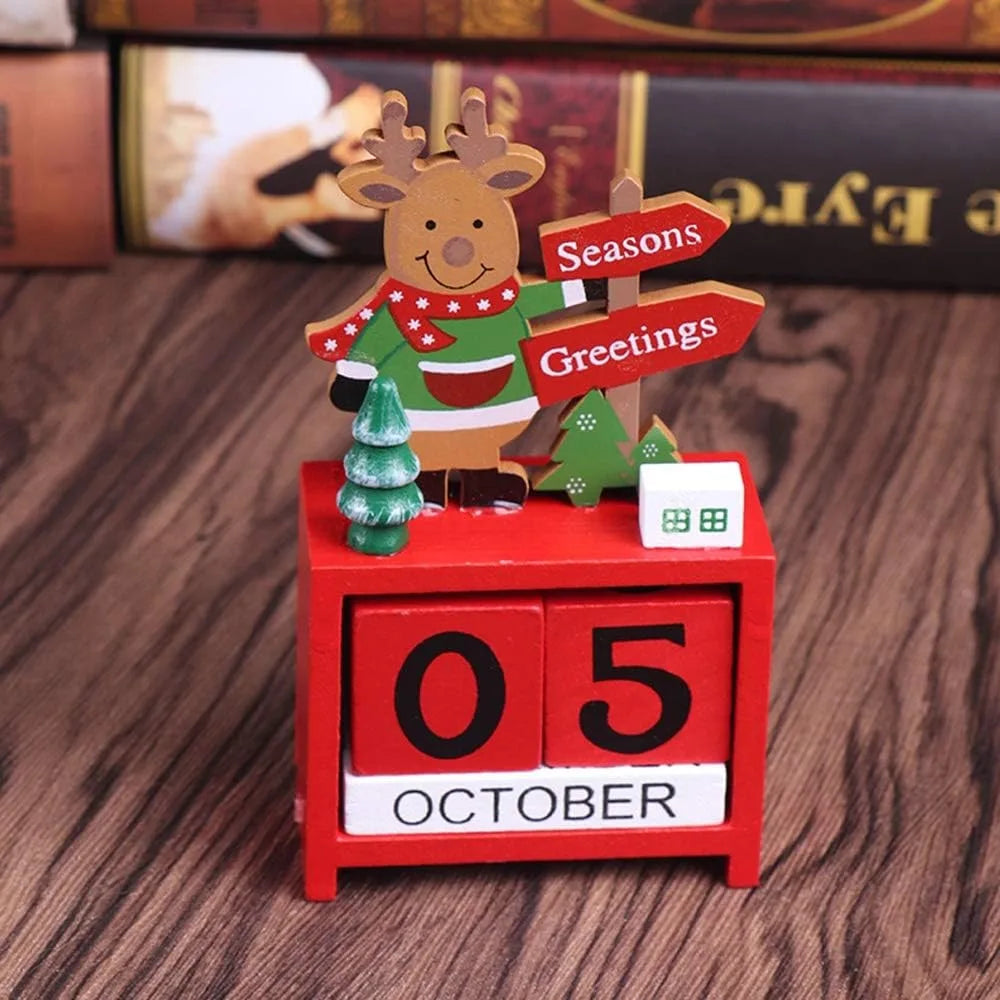 Wooden Christmas Countdown Calendar Blocks