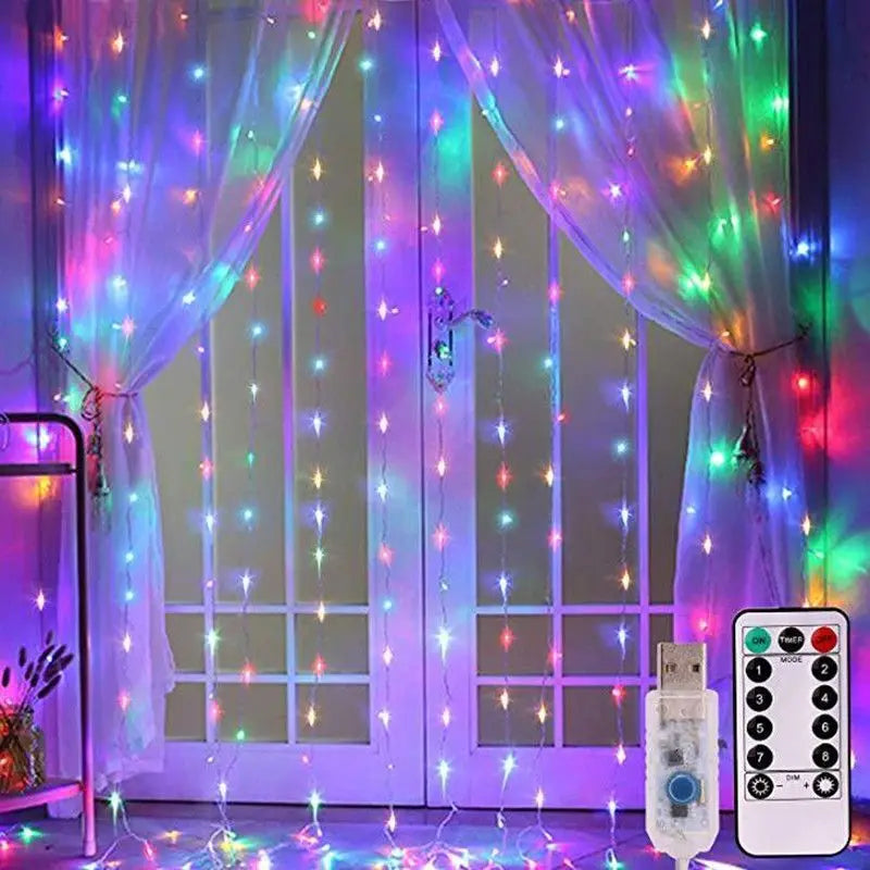 Curtain Fairy Lights LED - 8 Modes with Remote