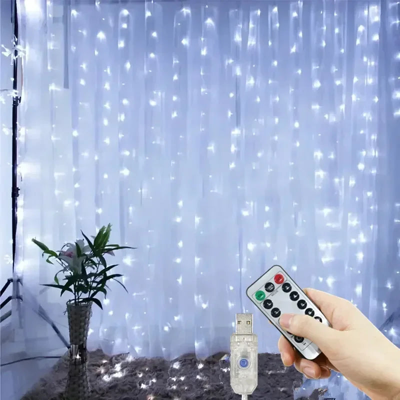 Curtain Fairy Lights LED - 8 Modes with Remote