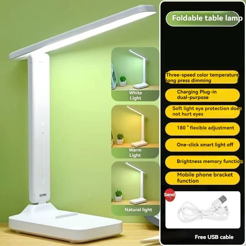 Foldable LED Desk Lamp with Touch Dimmer