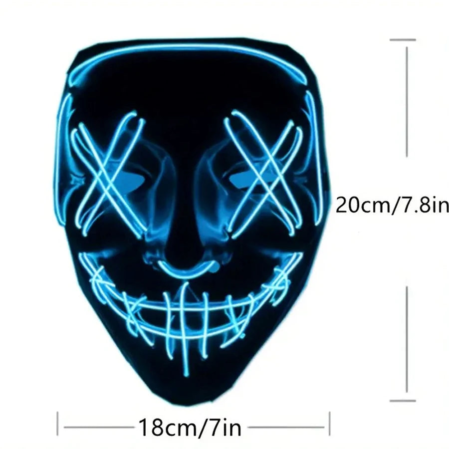 Glowing EL Wire LED Halloween Mask