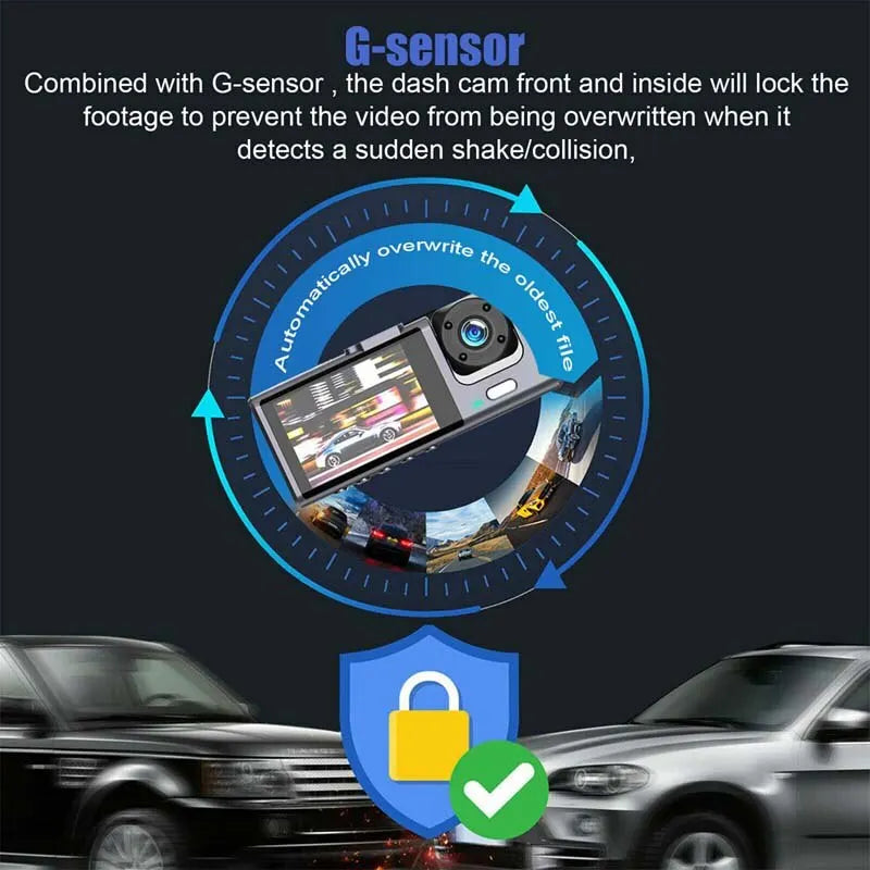 1080P Dual Dash Cam with Night Vision