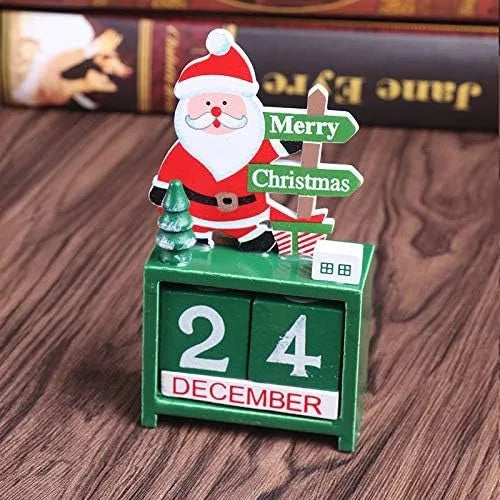 Wooden Christmas Countdown Calendar Blocks