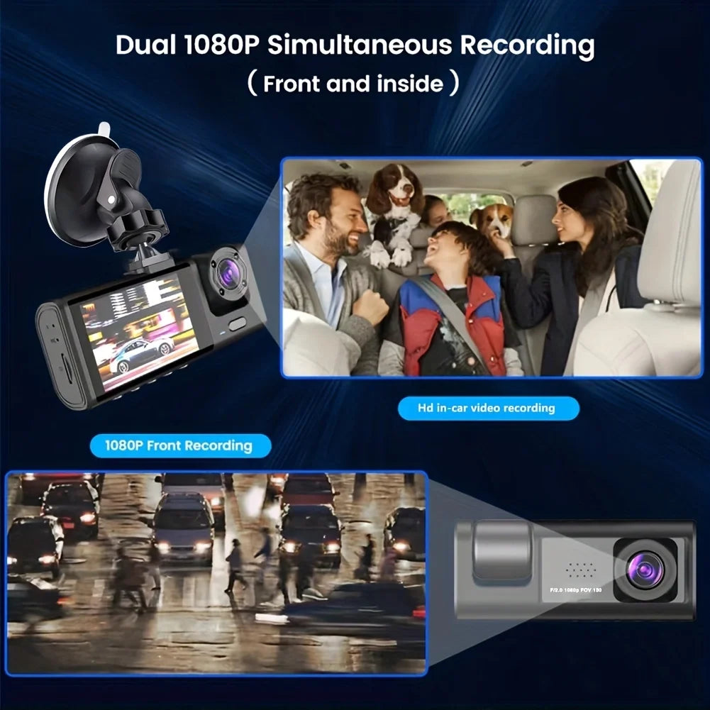 1080P Dual Dash Cam with Night Vision