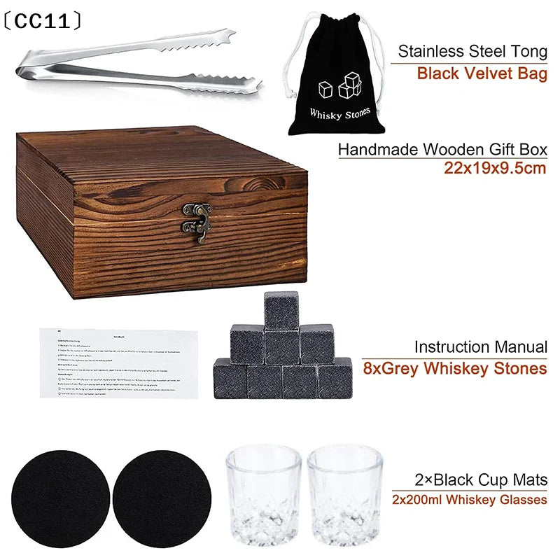 Whiskey Stones Gift Set for Dad