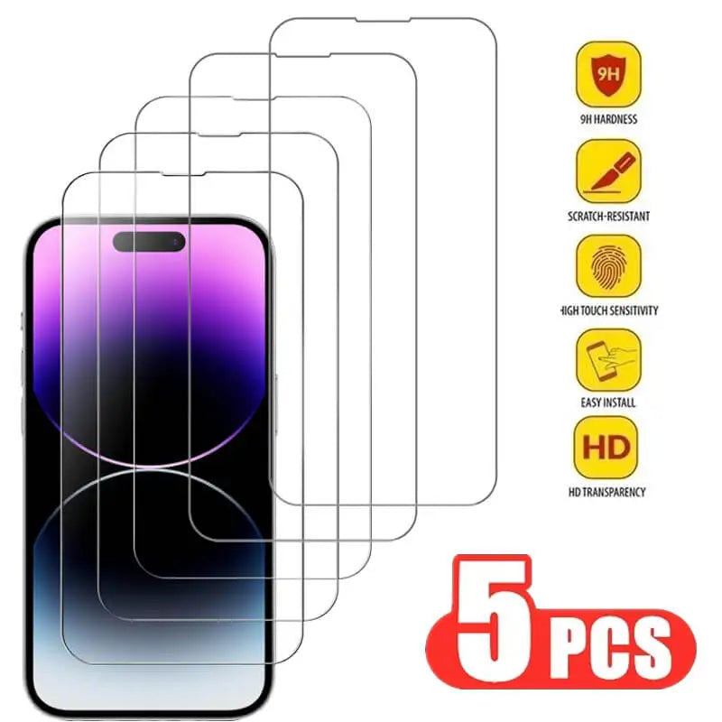 Tempered Glass Screen Protector for iPhone 11–16 Series