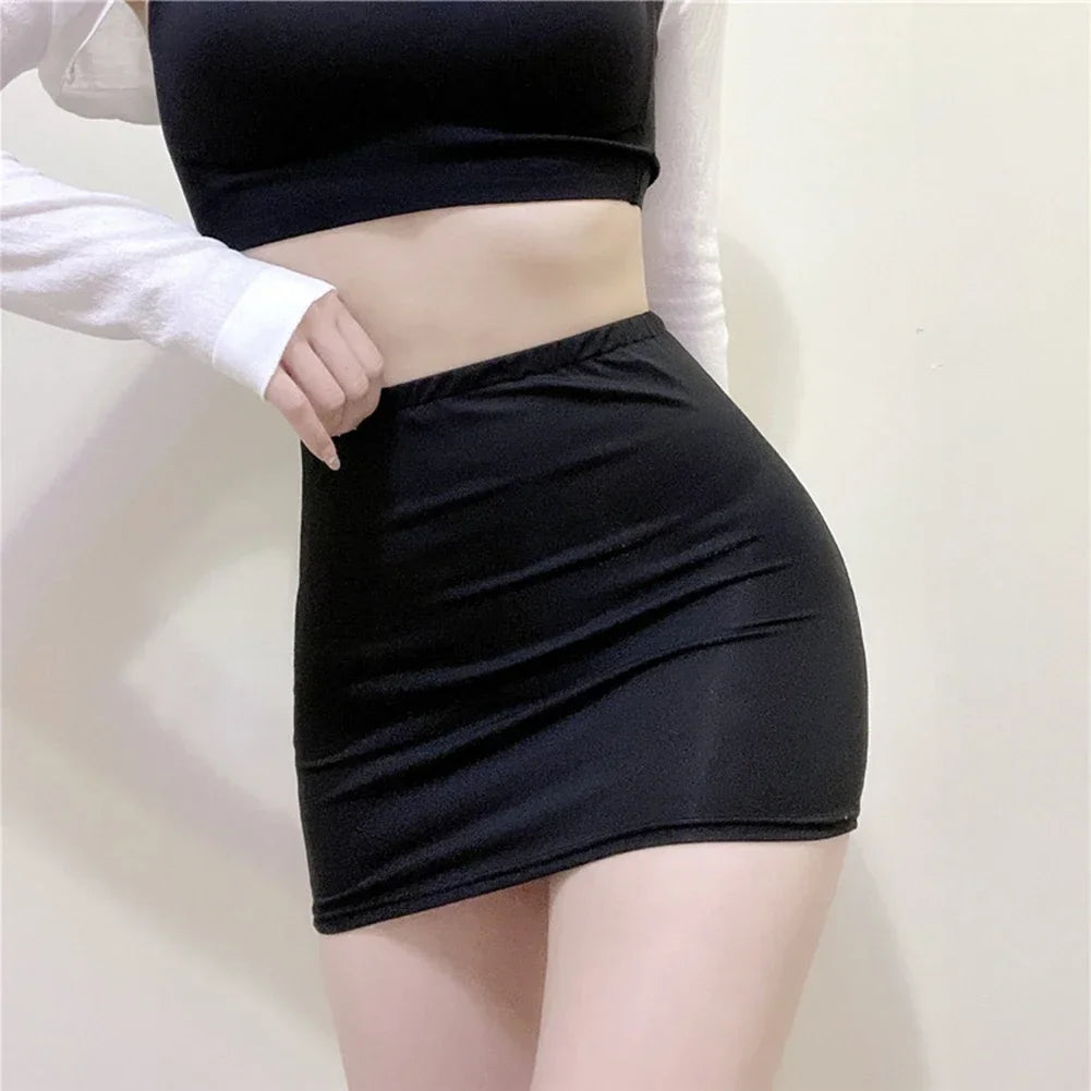 Sexy Ladies Sheer Mesh Transparent Beach Wear Skirt Women Black High Waist Lingerie Short Stretch Night Club Mini Skirts Female Clothing