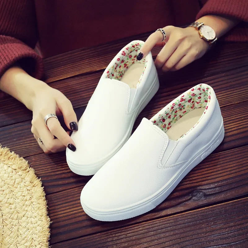 Women Patent Leather Flat Loafers